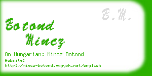 botond mincz business card